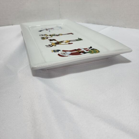 Christmas Santa Reindeer Snowman Snack Platter Tray Ashley Cooper Holiday Magic - Picture 6 of 10
